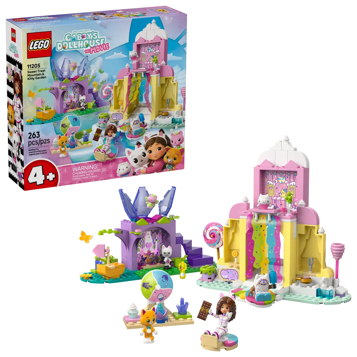LEGO Gabbys Dollhouse 11205 Sweet Treat Mountain & Kitty Garden