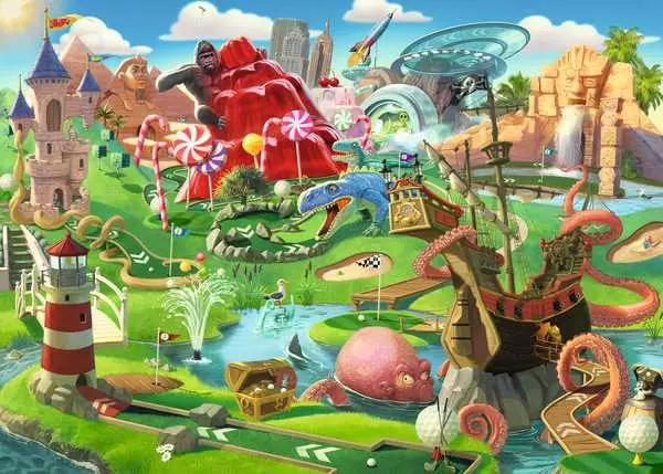 Putt Putt Paradise 500 Piece Large Format Jigsaw Puzzle