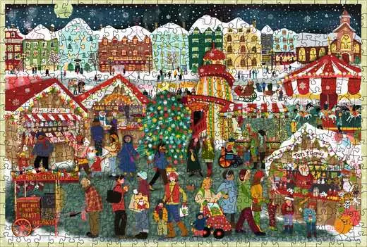 Wooden Christmas 500 Piece Puzzle