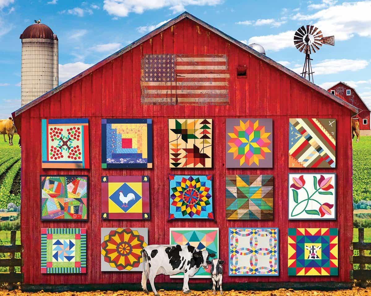 Barn Quilts 1000 Piece Jigsaw Puzzle