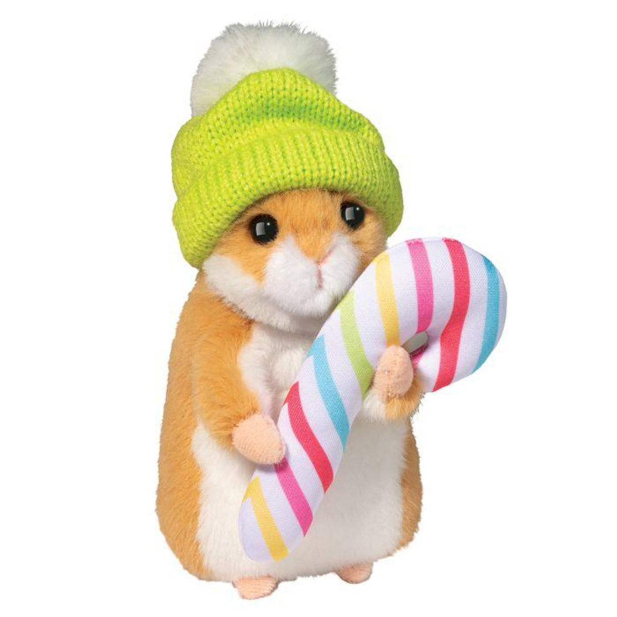 Hamster W/ Winter Hat & Candy Cane
