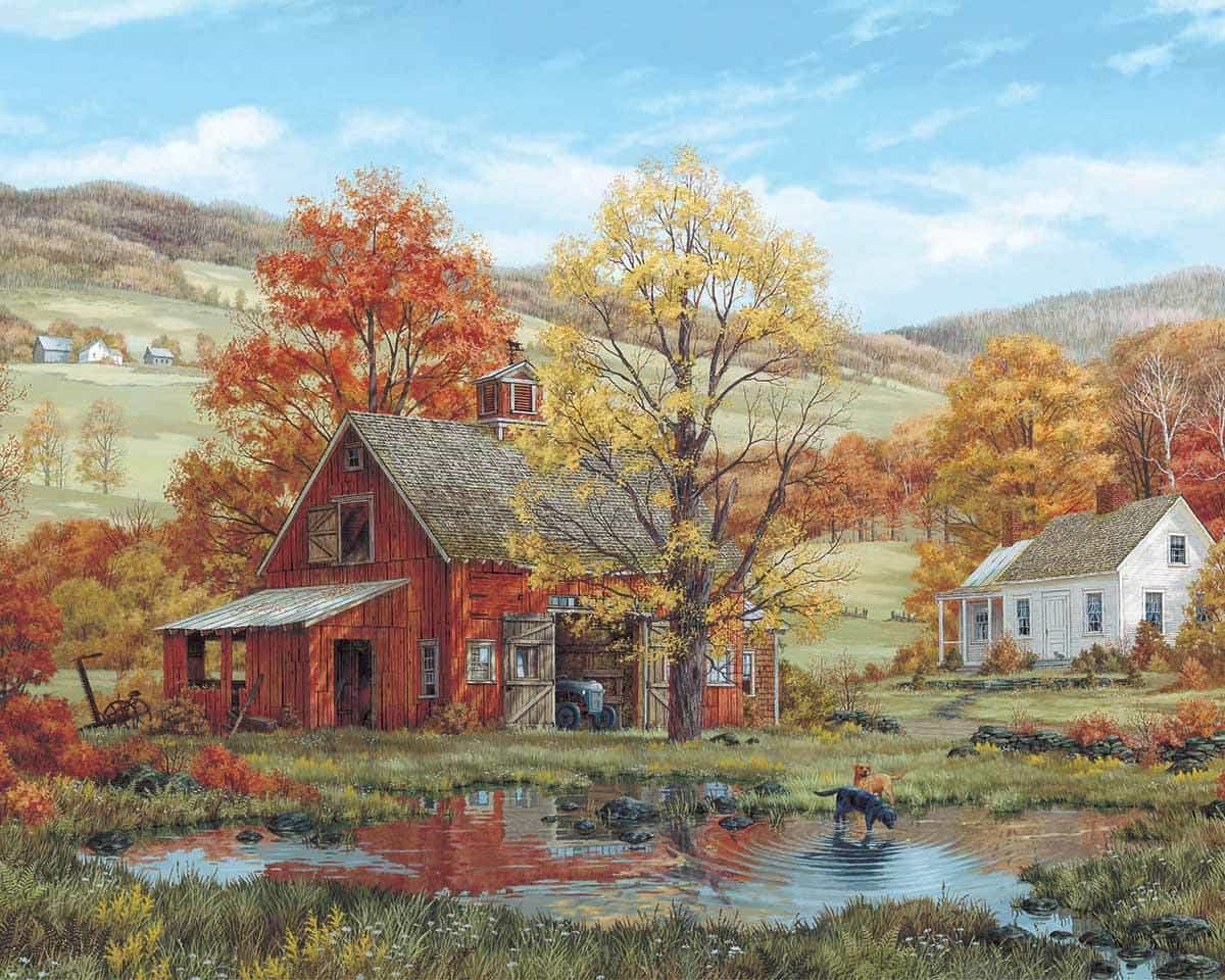 Friends in Autumn - 1000 Piece Jigsaw Puzzle
