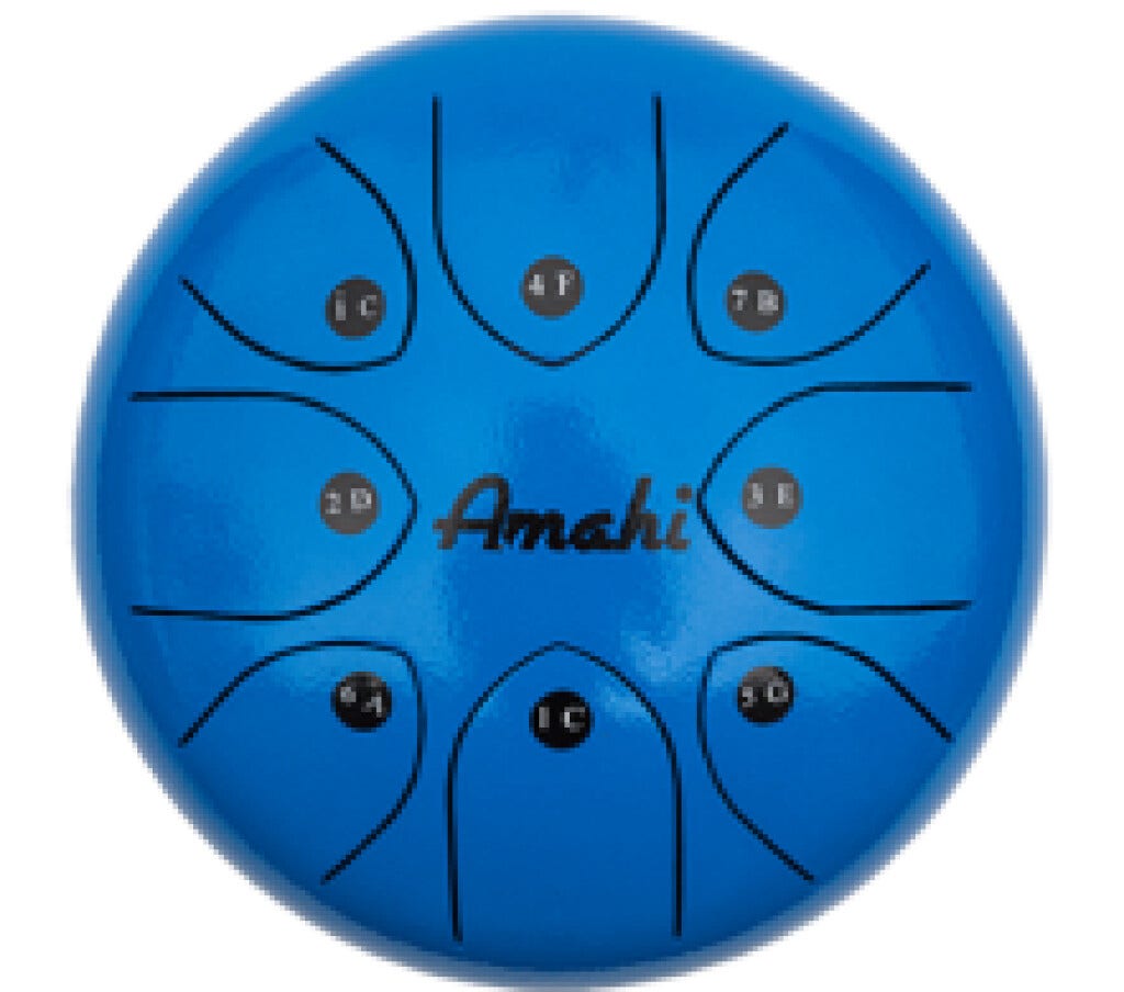 8" Steel Tongue Drum Blue