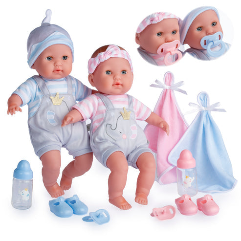 Berenguer Boutique Baby Doll Twins Gift Set - 15 in