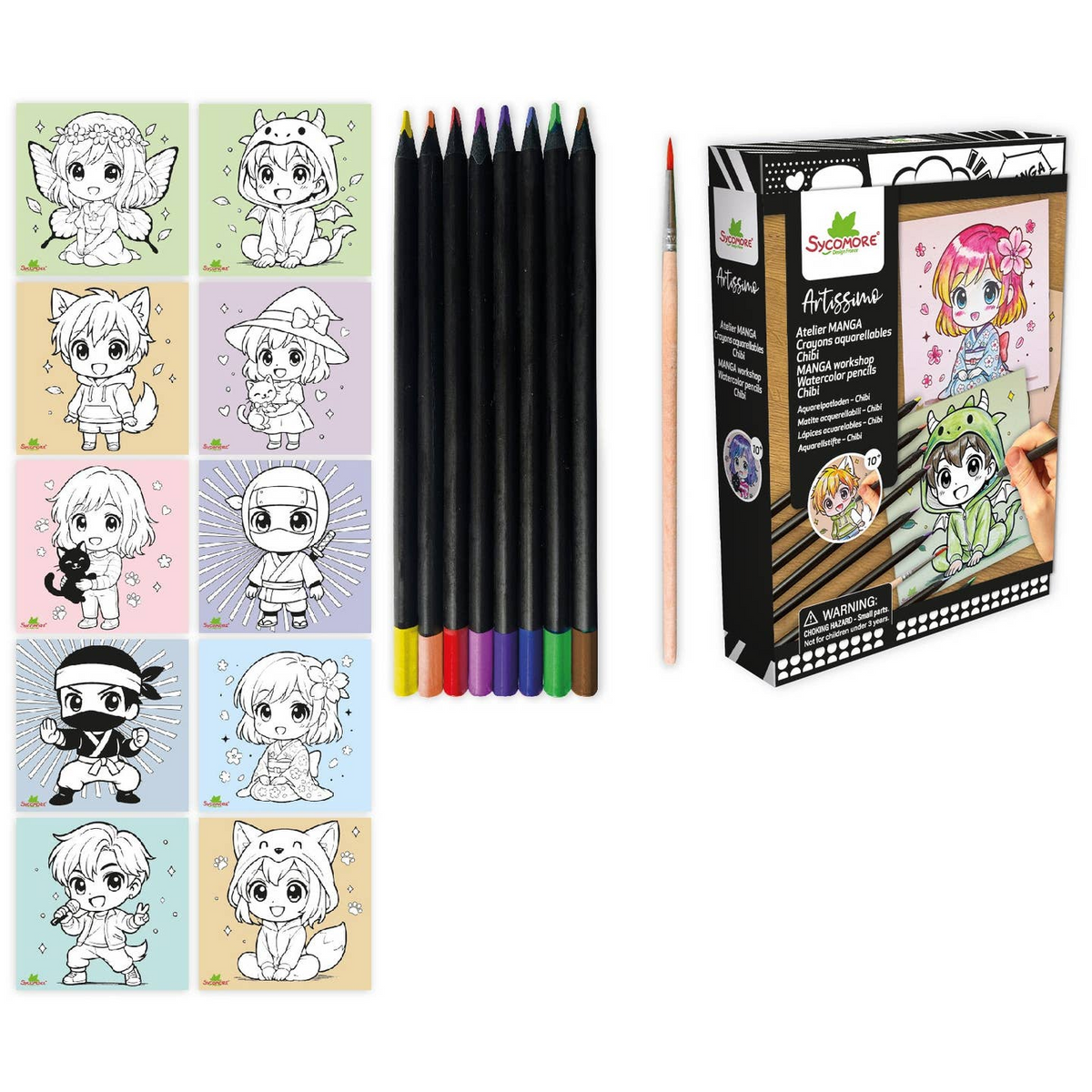 Artissimo -S Manga Workshop Watercolor Pencils Chibi - 10y+