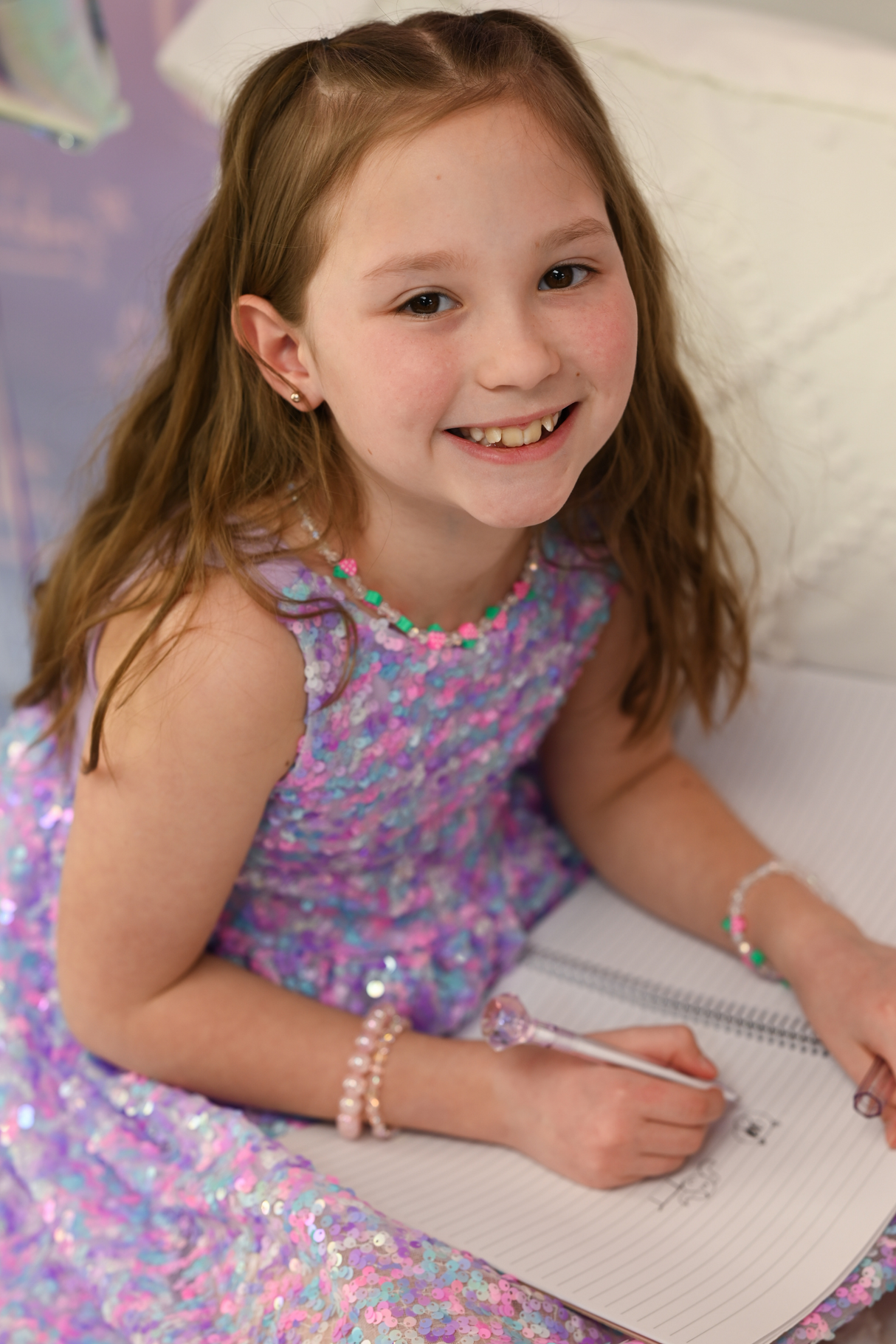 Purple Party Sequins Dress Size 5/6