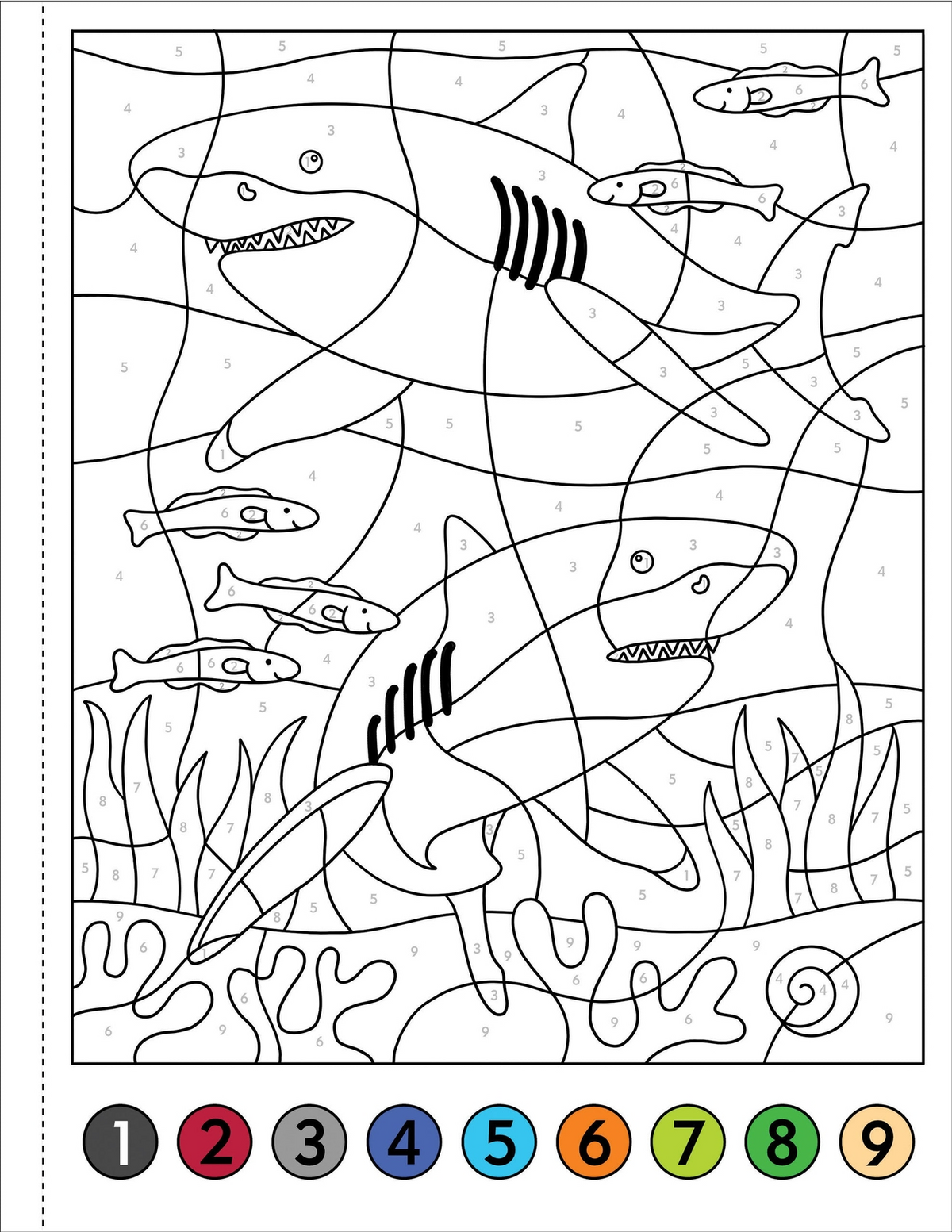 Color By Number Under the Sea