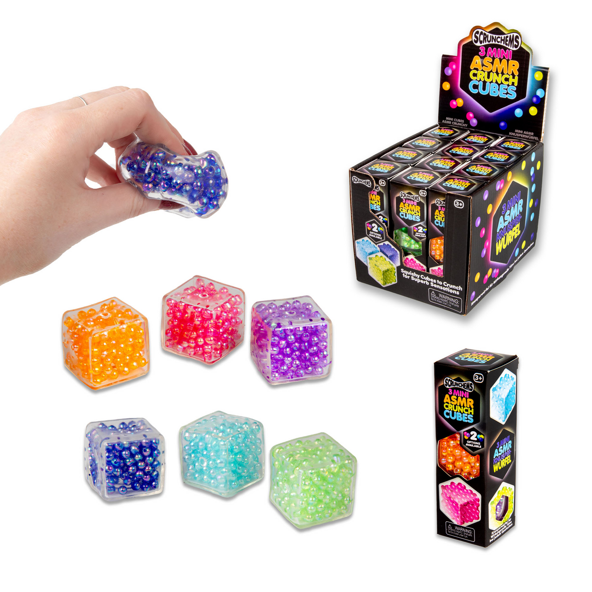 Scrunchems Mini Asmr Crunch Cubes 3pk