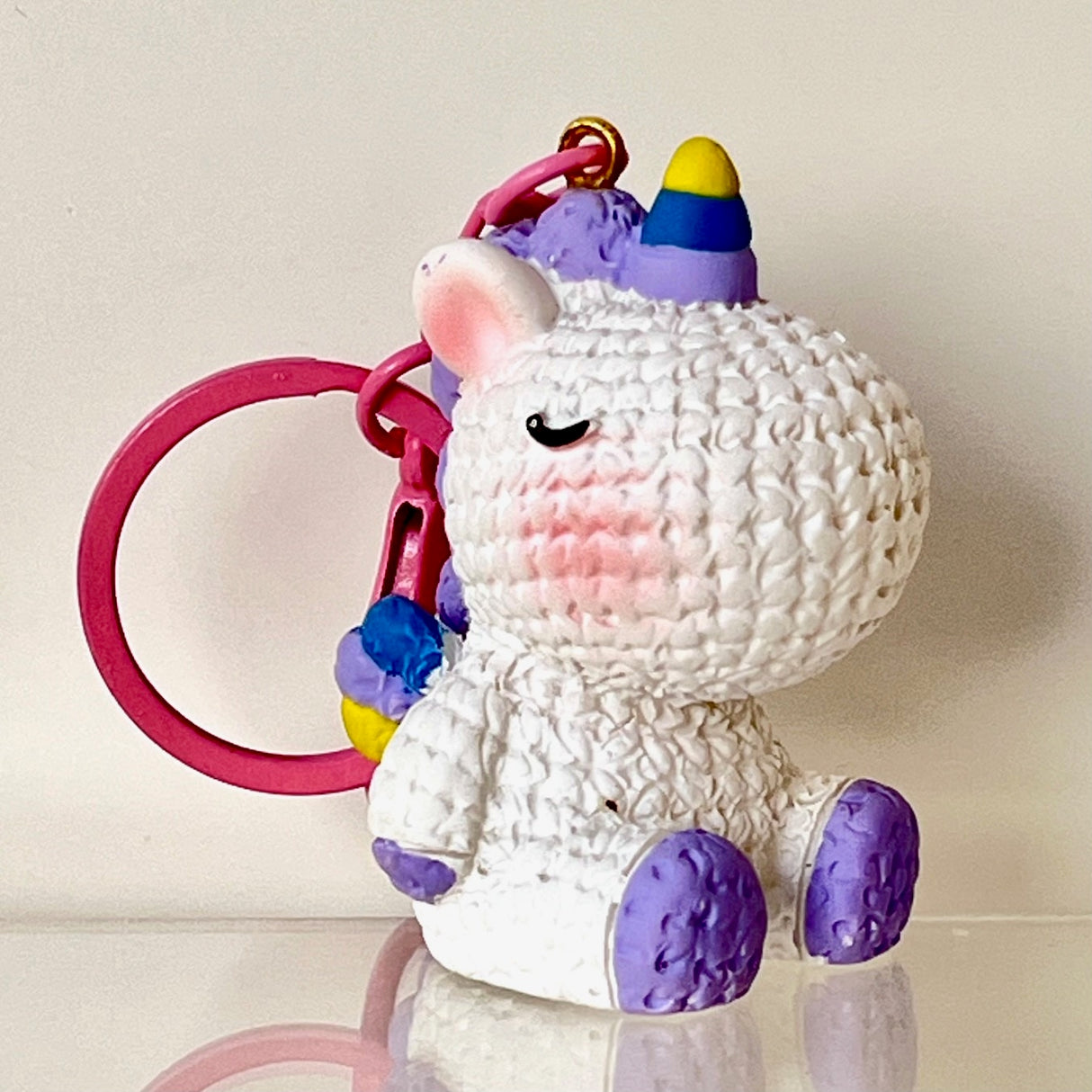 BC Mini Knitted Unicorn Key Charm