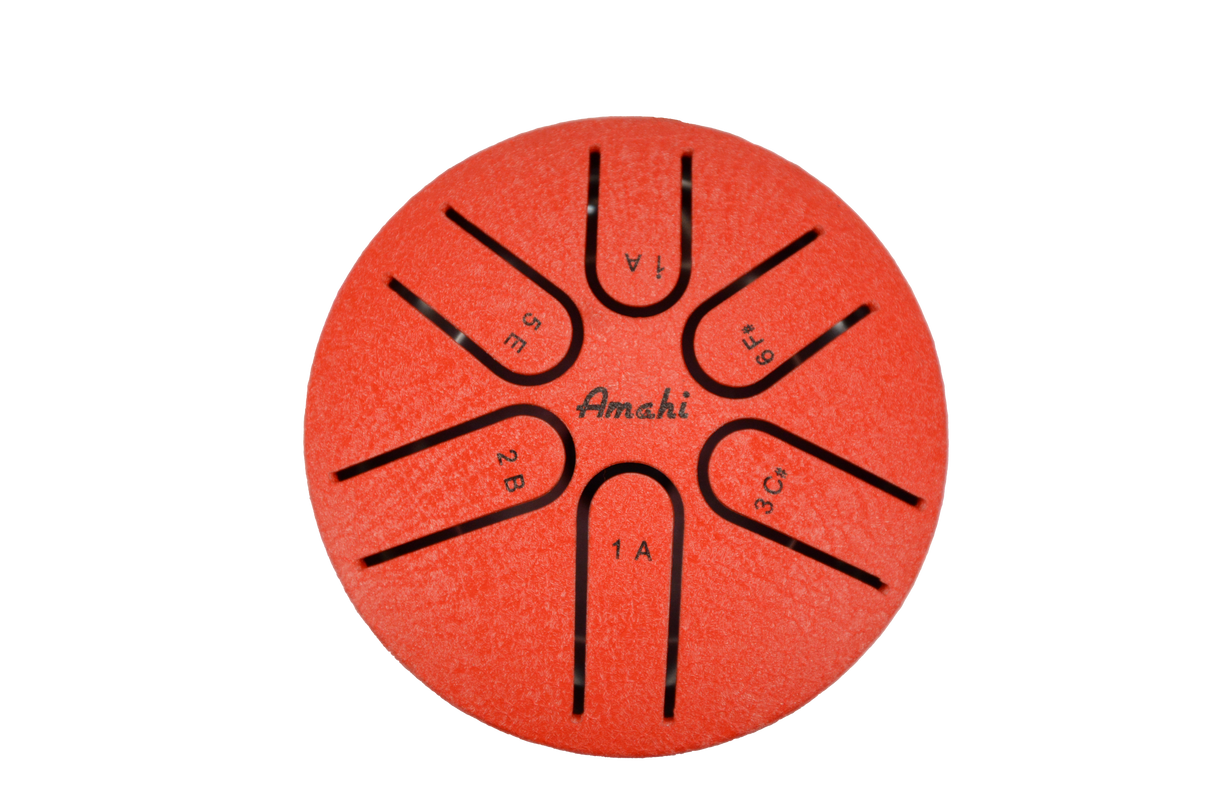3" Steel Tongue Drum Red