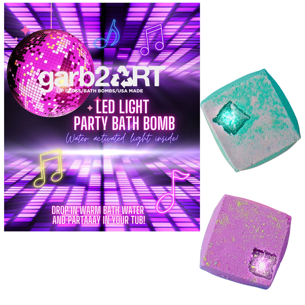 Surprise Bath Bomb Water Activated LED Party Bath Bomb
