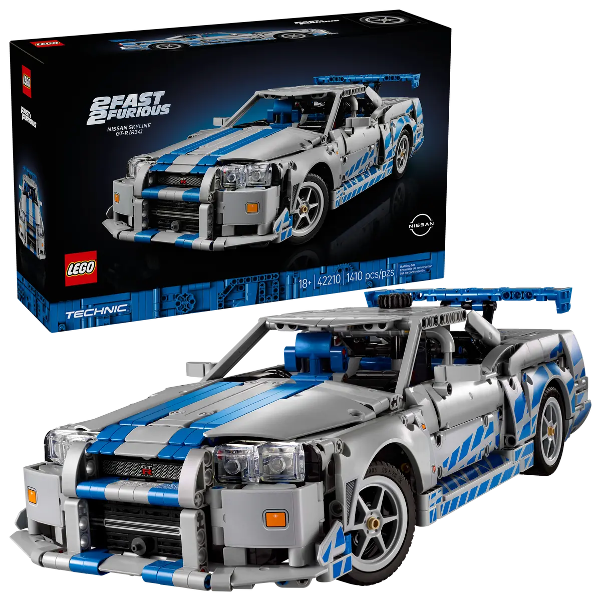 LEGO Technic 42210 2 Fast 2 Furious Nissan Skyline GT-R (R34) Car