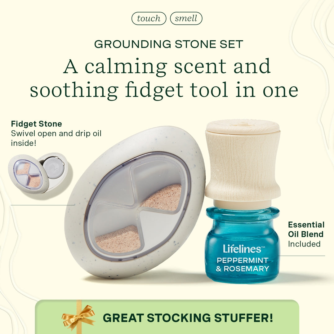 Lifelines Grounding Stone & Oil Set - Peppermint & Rosemary
