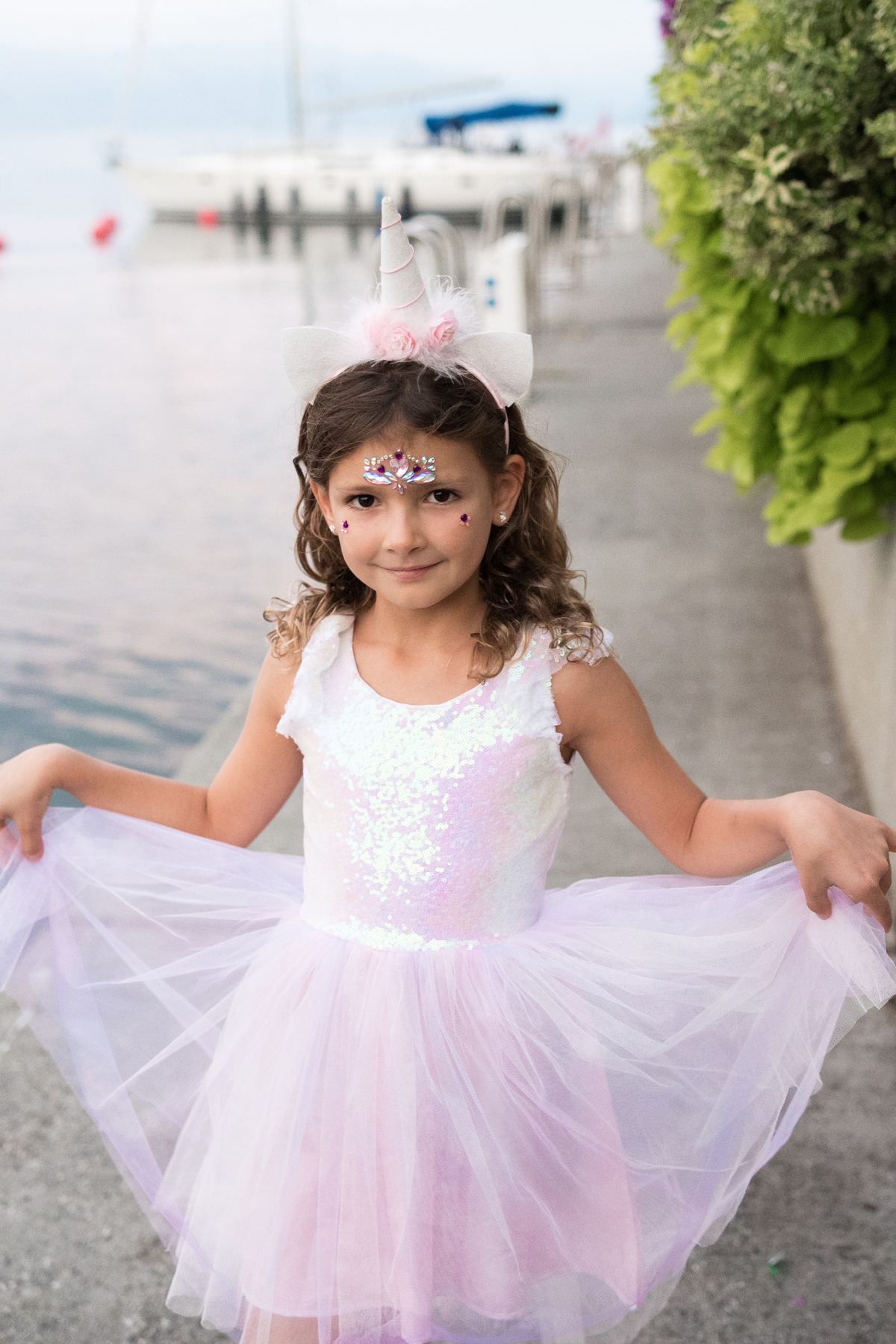 Dreamy Unicorn Dress and Headband 5/6