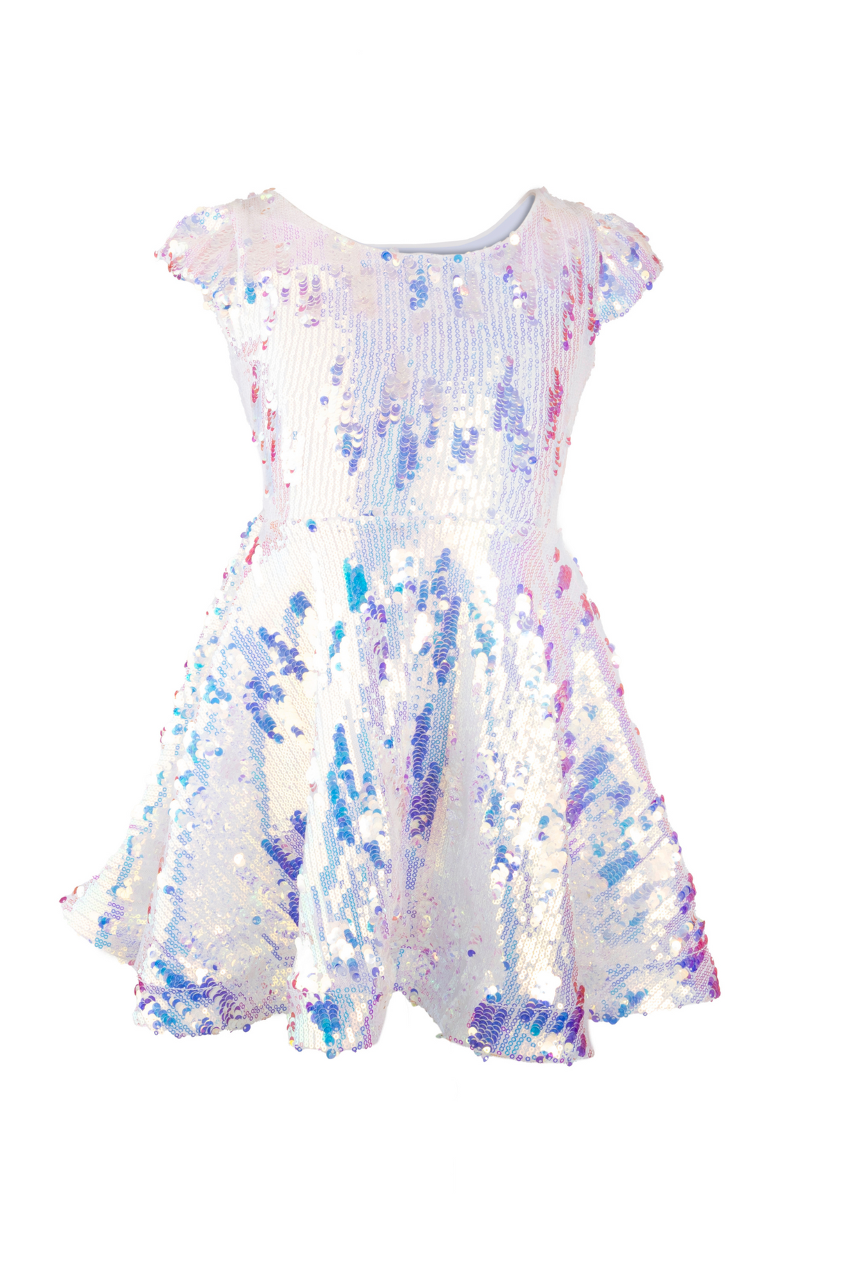 Sequins Concert Queen Dress Silver, Size 5/6