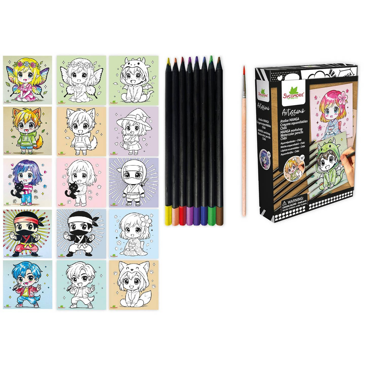 Artissimo -S Manga Workshop Watercolor Pencils Chibi - 10y+