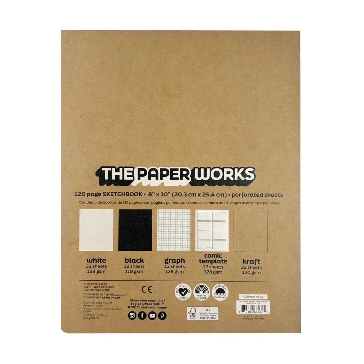 The Paper Works: Sketchbook (8" X 10")