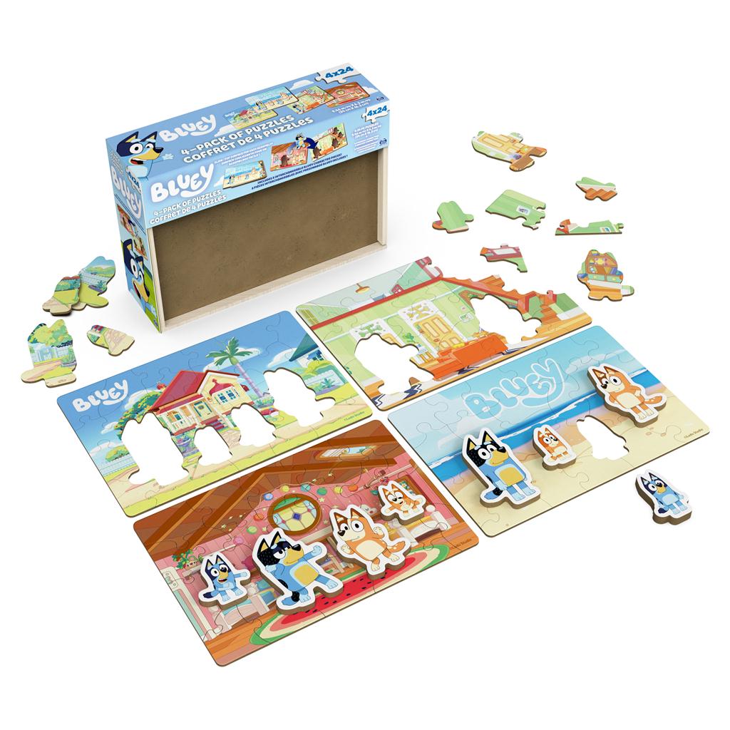 Bluey Wooden Puzzle 4 Pack