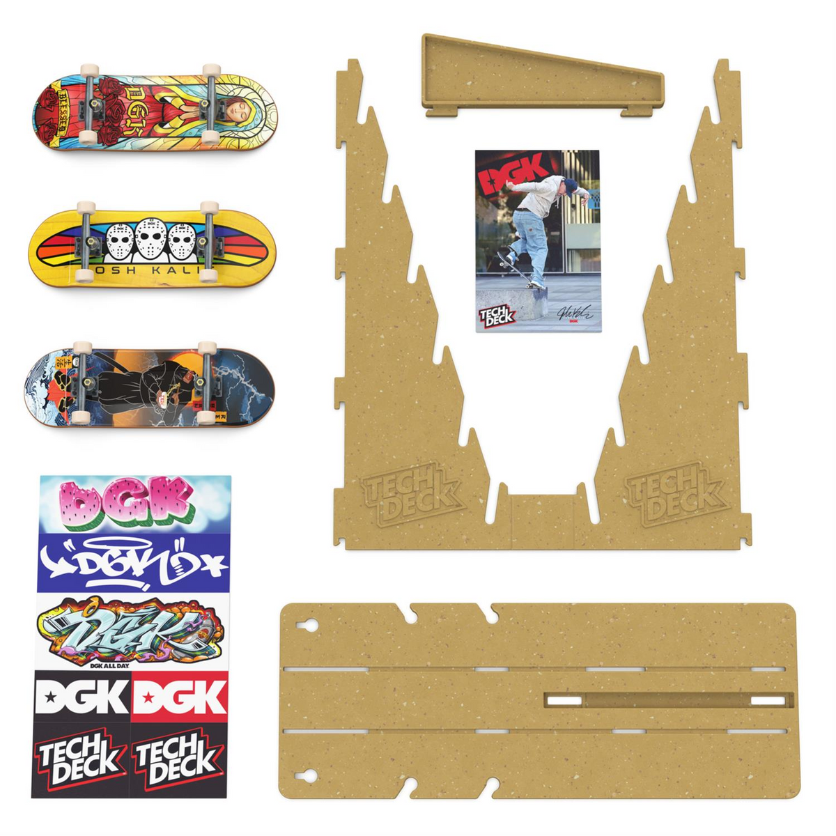 Tech Deck Fingerboard Display Stand and Skateboard Wall Mount - 1 Piece