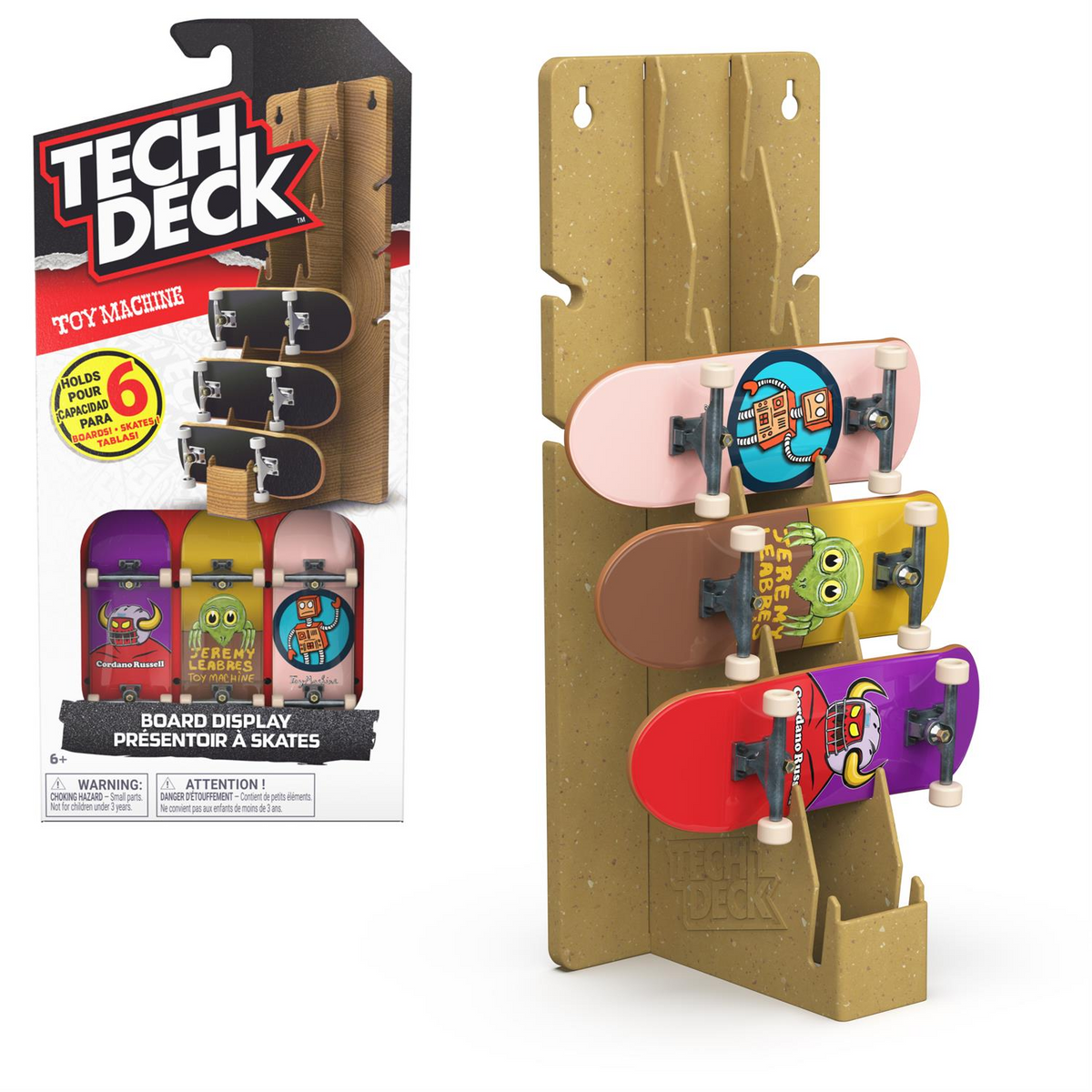 Tech Deck Fingerboard Display Stand and Skateboard Wall Mount - 1 Piece
