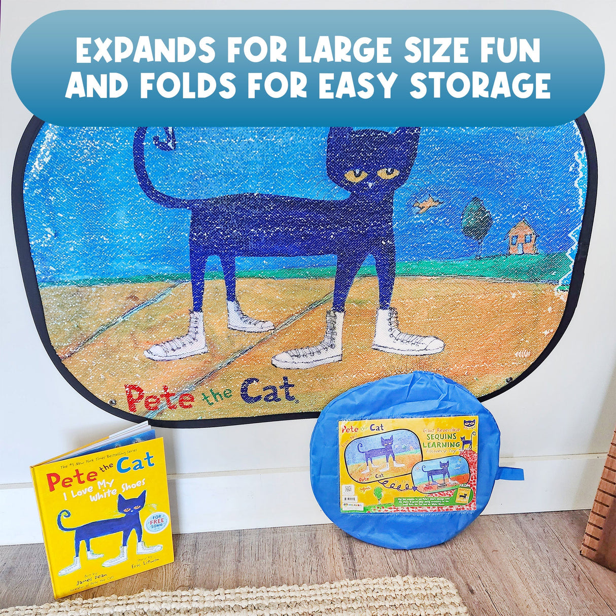 Pete the Cat: I Love My White Shoes Reversible Sequins