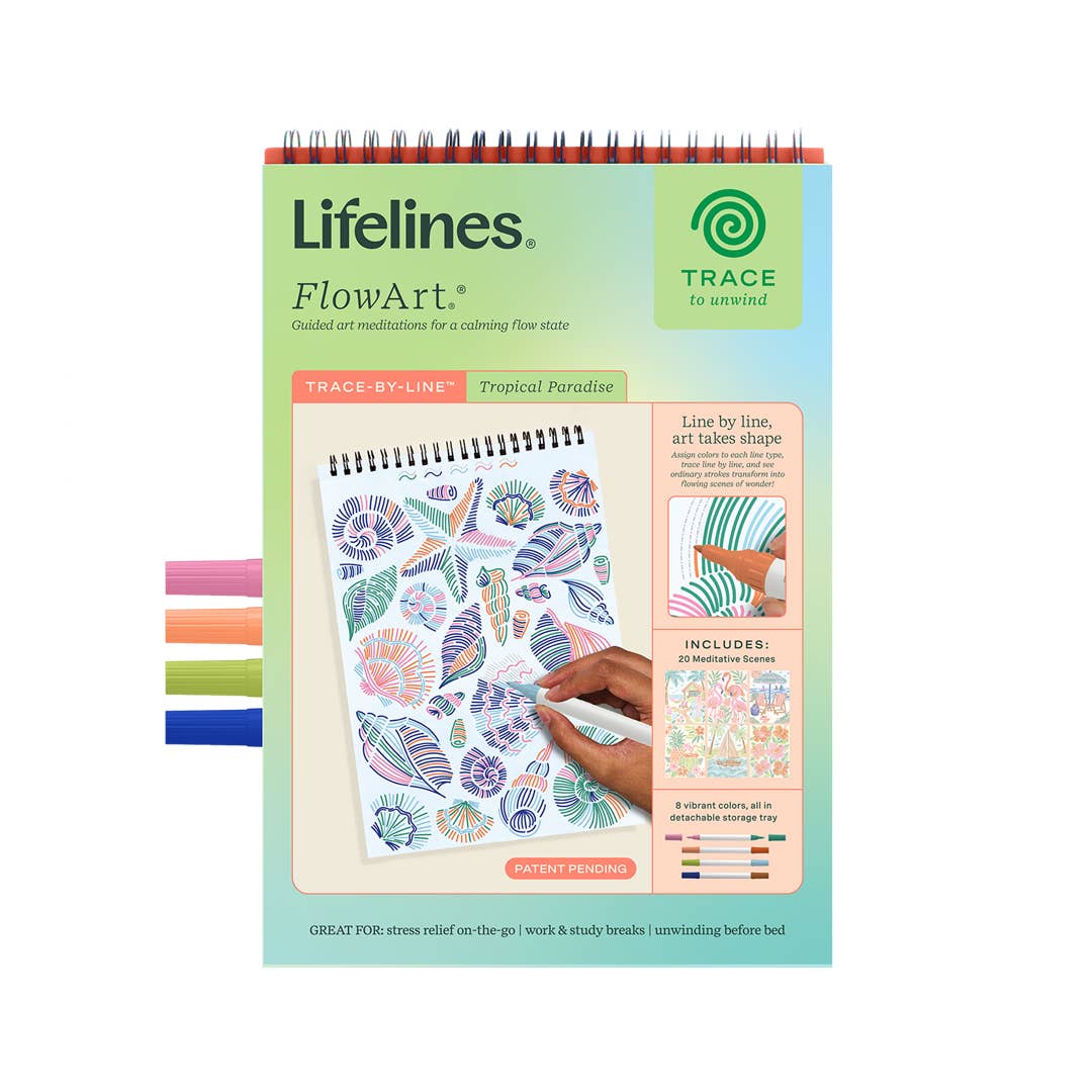 Lifelines FlowArt: Trace-By-Line, Tropical Paradise