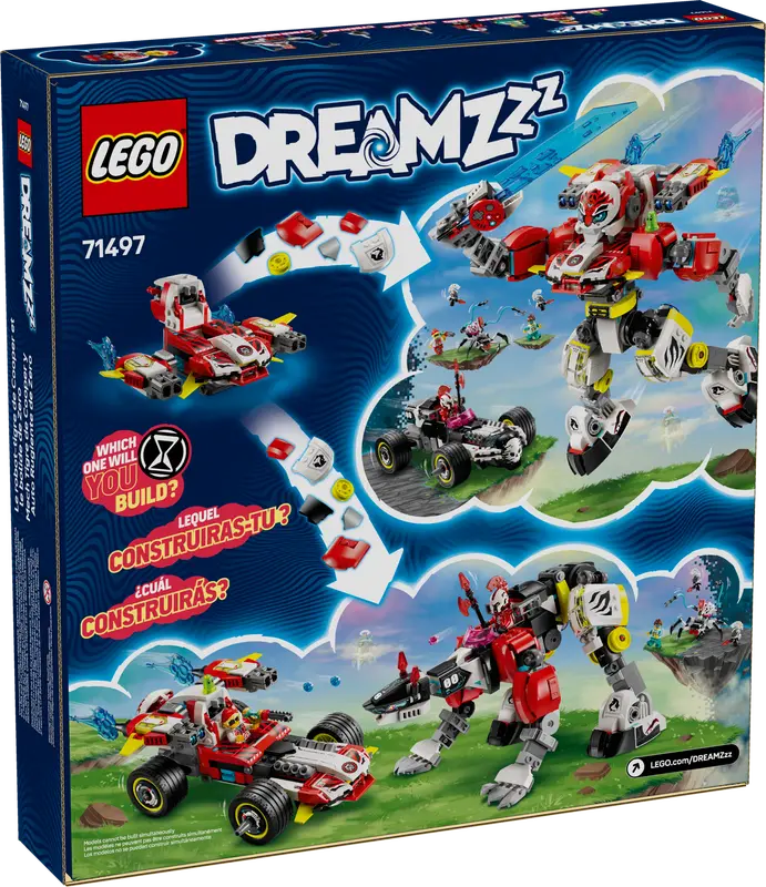 LEGO Dreamzzz 71497 Coopers Tiger Mech & Zeros Hot Rod Car