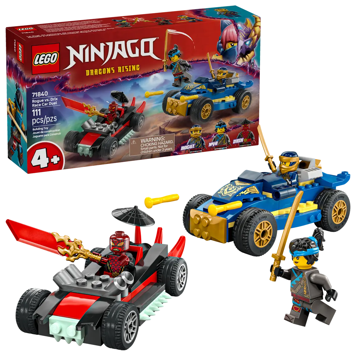 LEGO Ninjago 71840 Rogue vs. Drix Race Car Duel