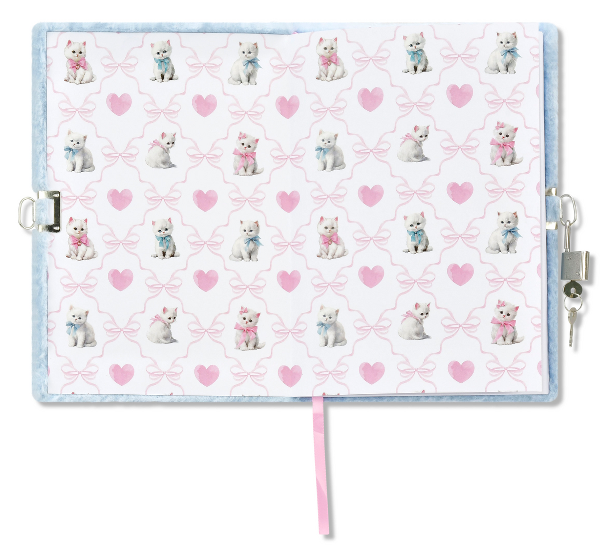 Pretty Kitty Lock and Key Journal