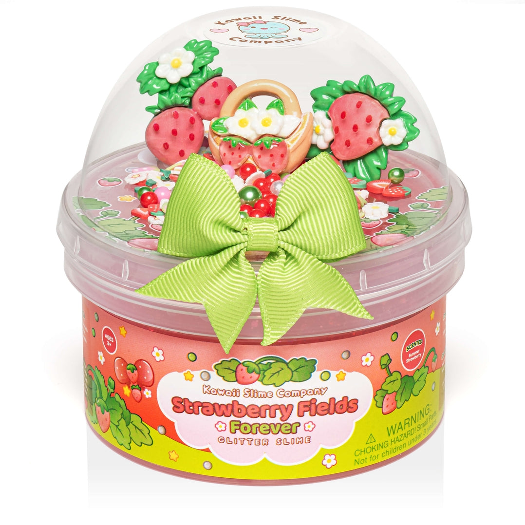Strawberry Fields Forever Glitter Kawaii Slime