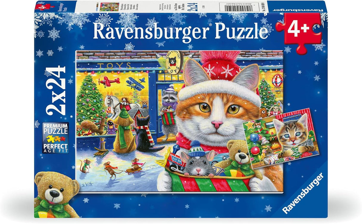 Christmas Kitties 24 Piece Jigsaw Puzzle