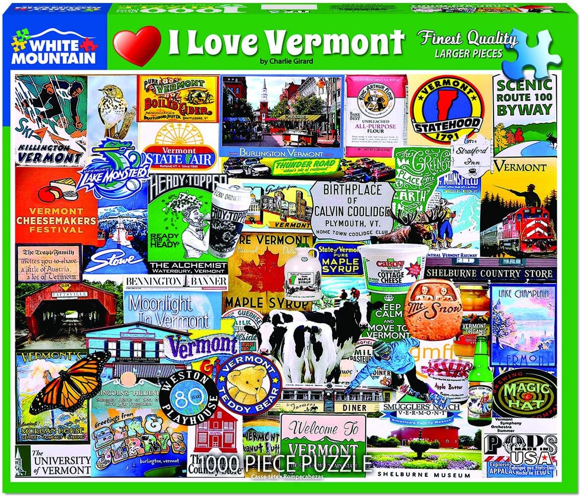I Love Vermont - 1000 Piece Jigsaw Puzzle