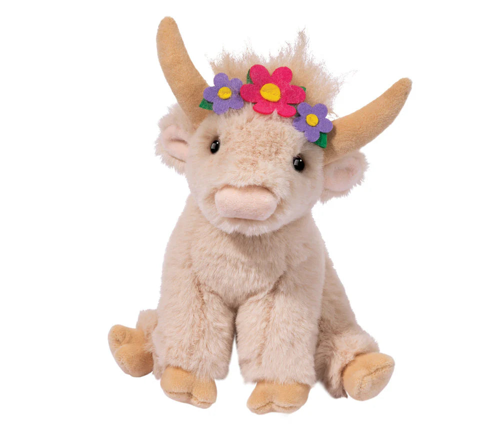 Laddie Highland Cow with Flower Crown