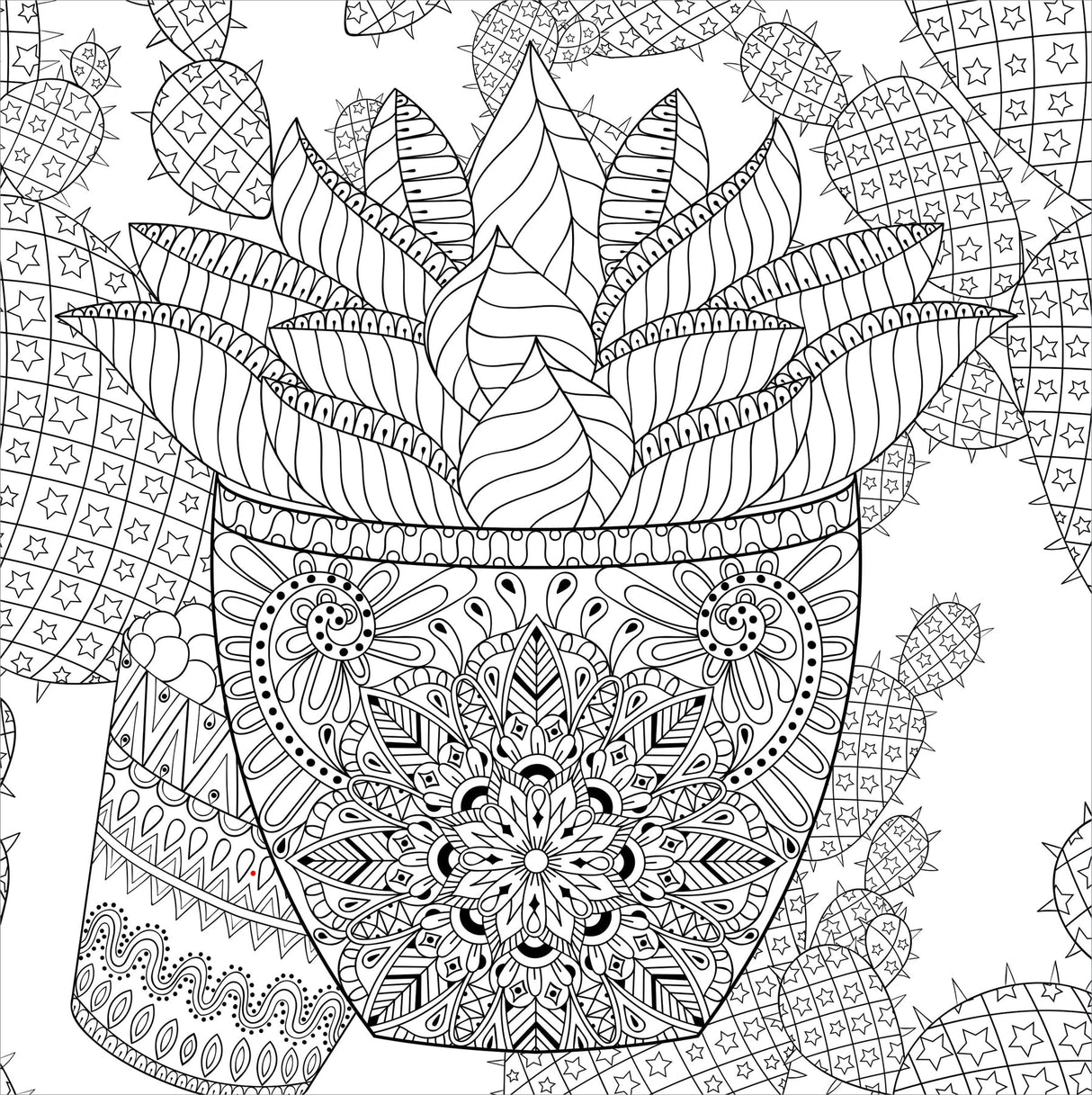 Artist's Coloring Books: Succulents