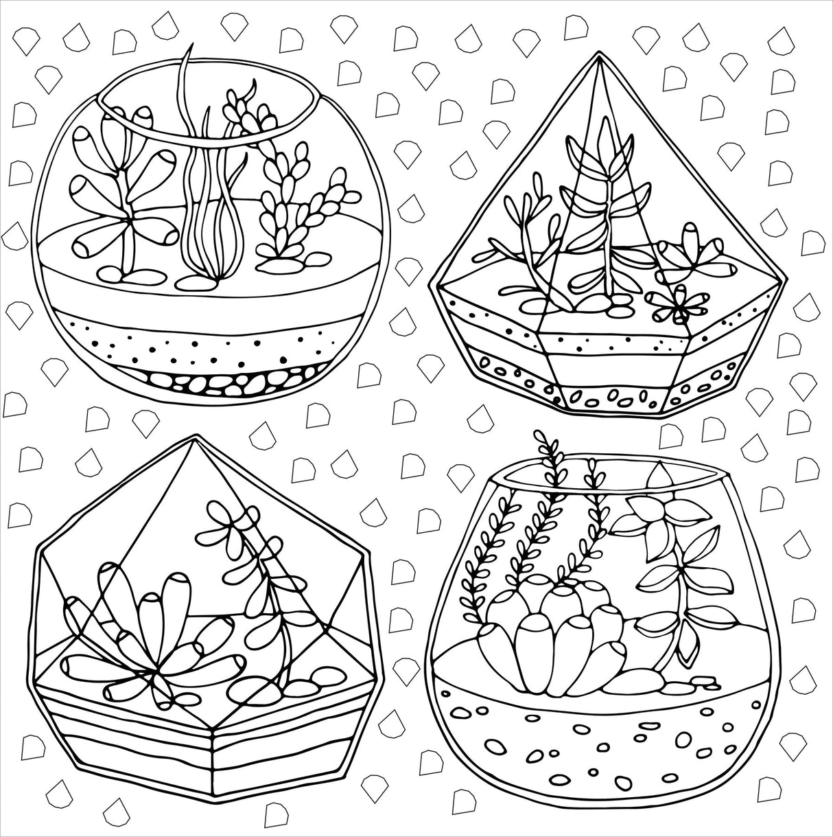 Artist's Coloring Books: Succulents
