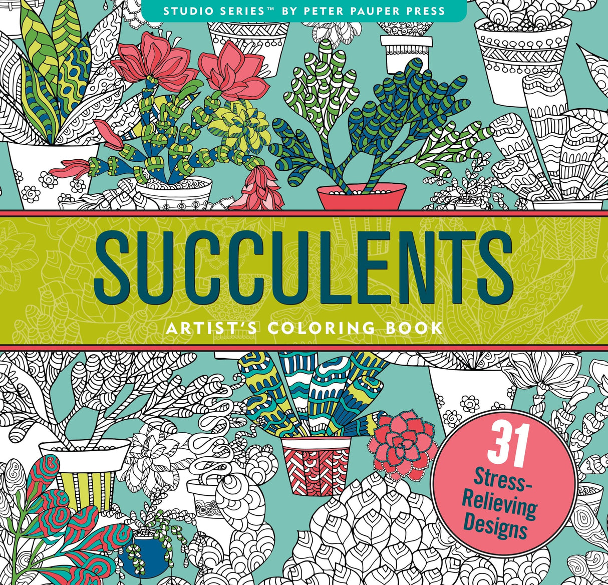 Artist's Coloring Books: Succulents