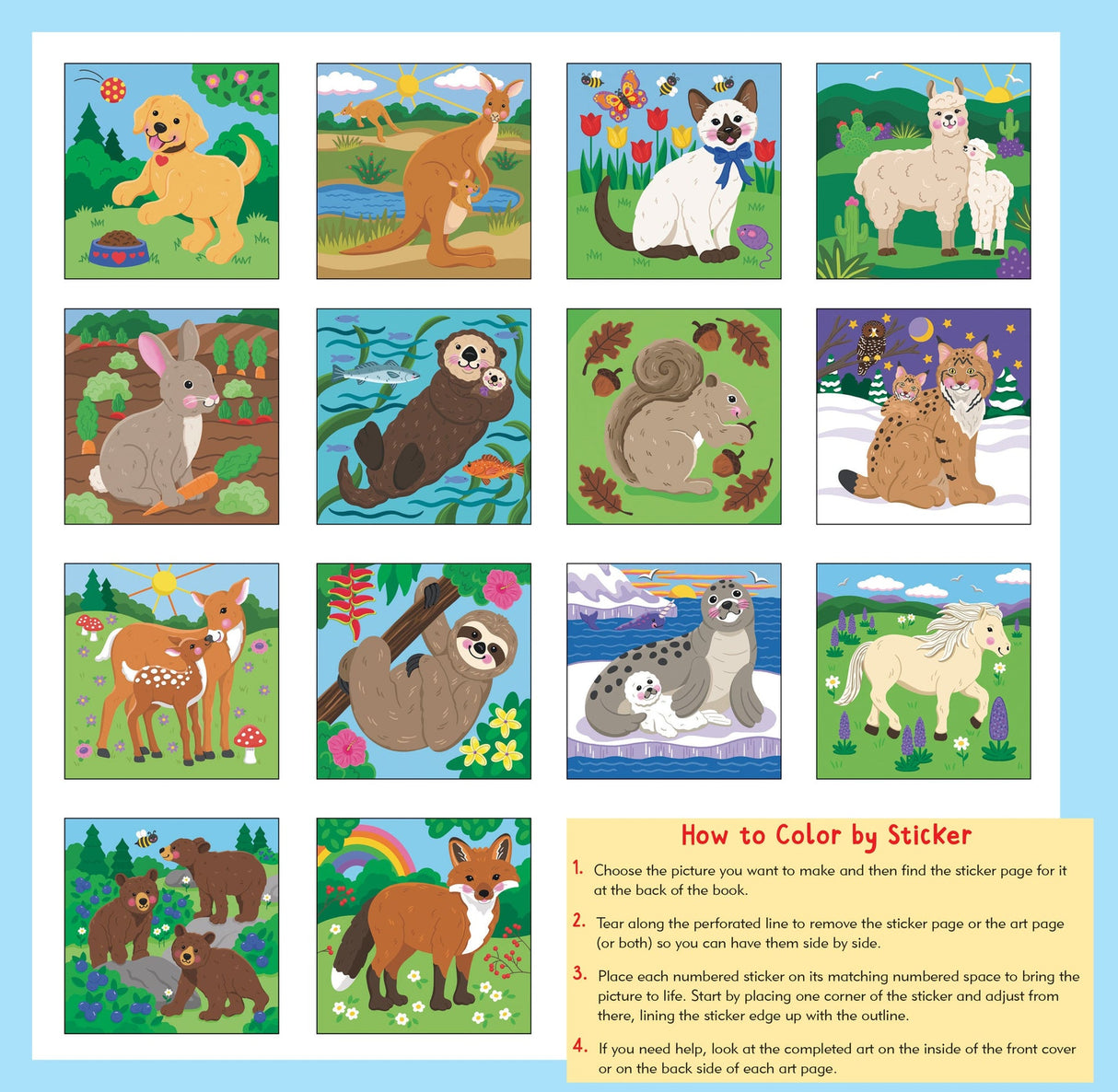 My First Color-by-Sticker Book -- Furry Friends