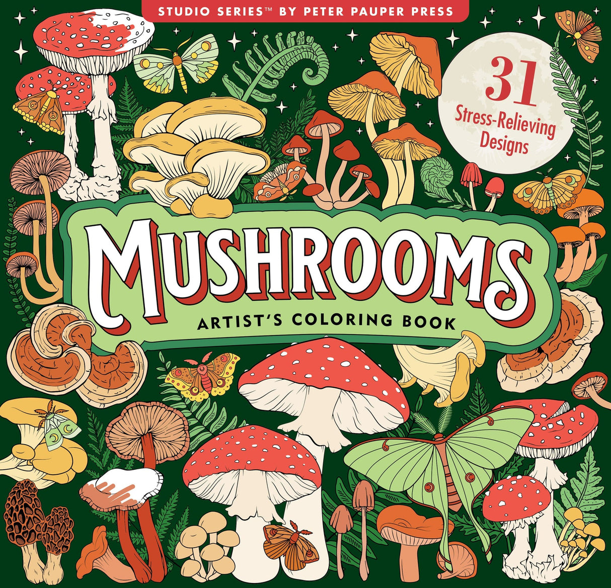 Artist's Coloring Books: Mushrooms