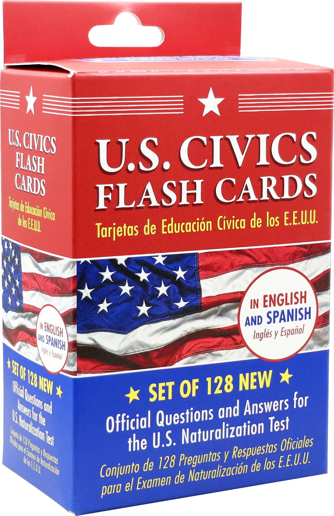 Bilingual US Citizenship Flash Card Set (English/Spanish)