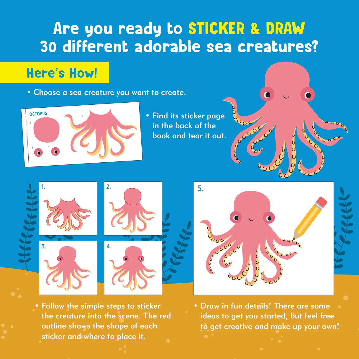 Draw-by-Sticker Book - Under the Sea