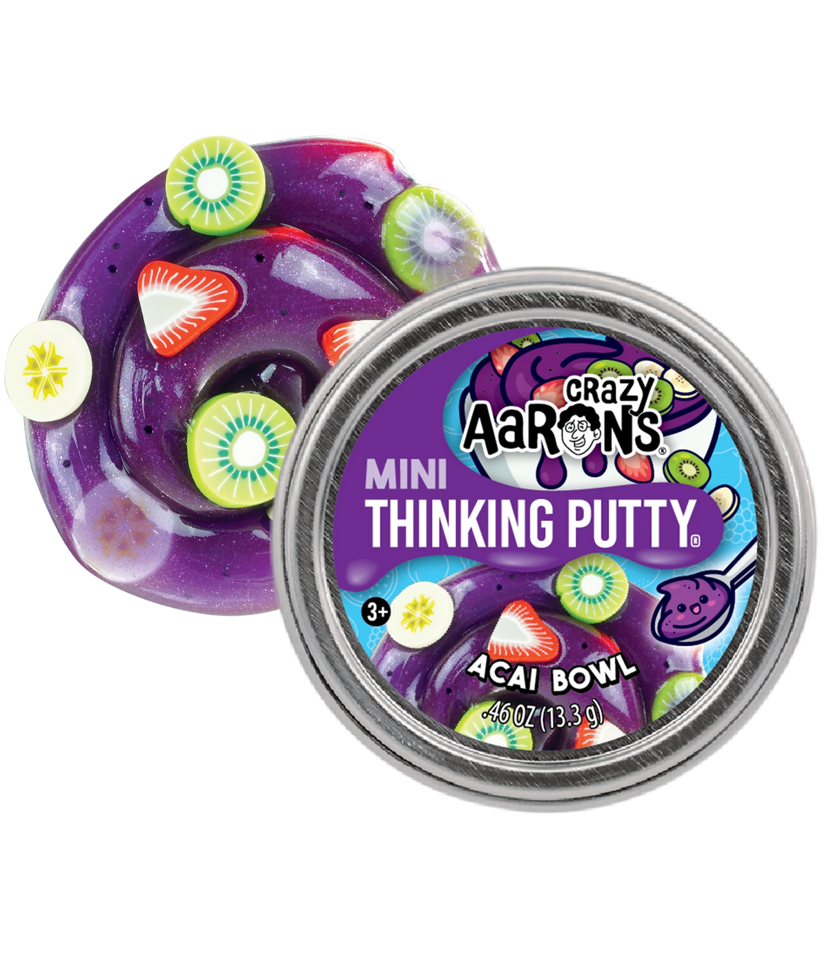 Crazy Aaron Acai Bowl Mini Tin Thinking Putty