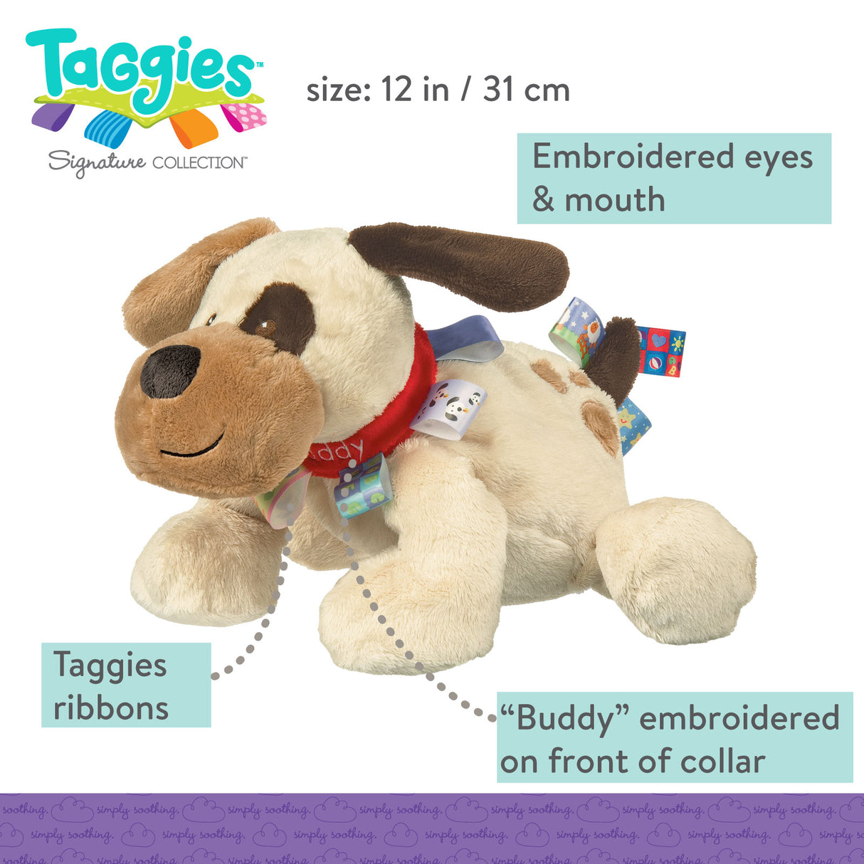 Buddy Dog Taggies Soft Toy
