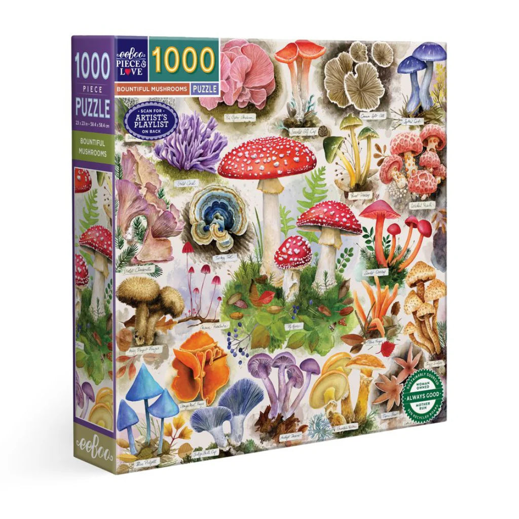 Bountiful Mushrooms 1000 Piece Puzzle
