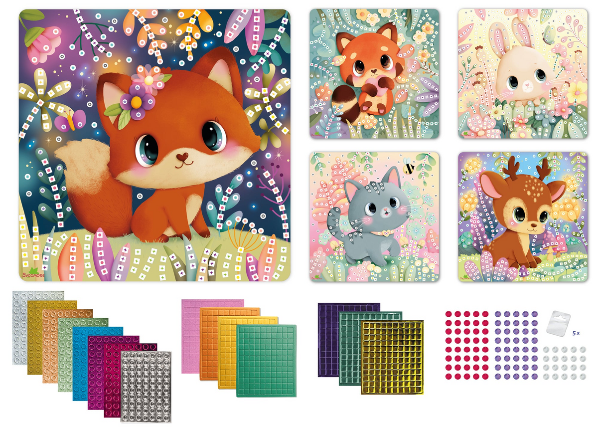 Stick'N Fun - L - Mosaics - Soft Animals - 5y+