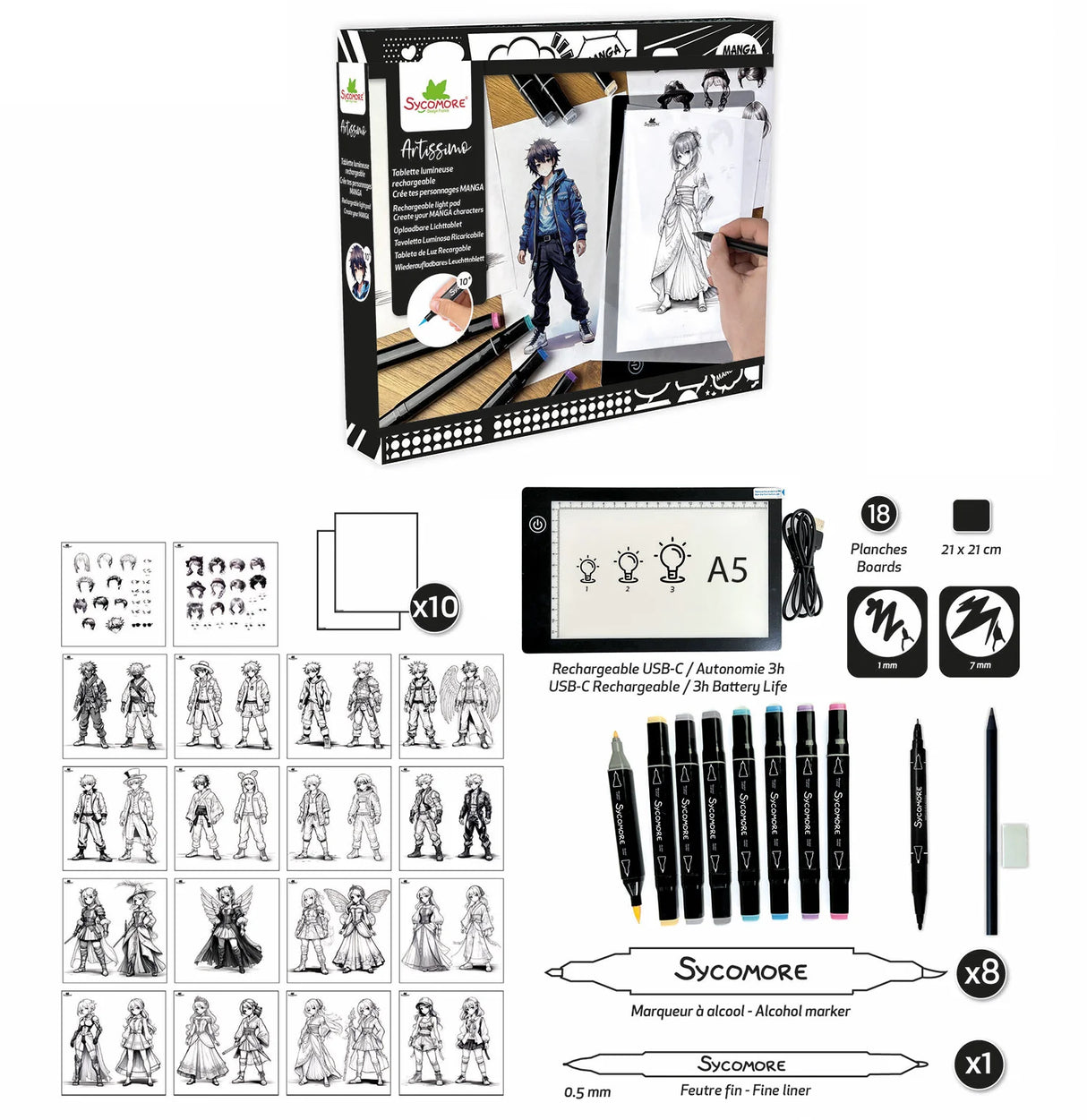 Sycomore Create Your Manga Rechargeable Light Pad