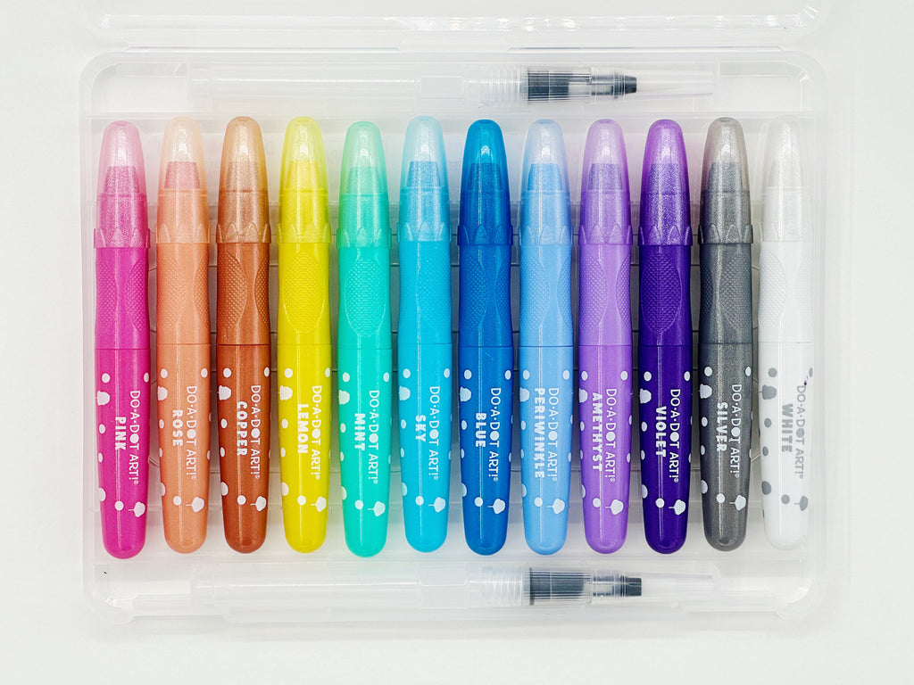 Shimmer Cotton Candy Watercolor Crayons - 12 colors
