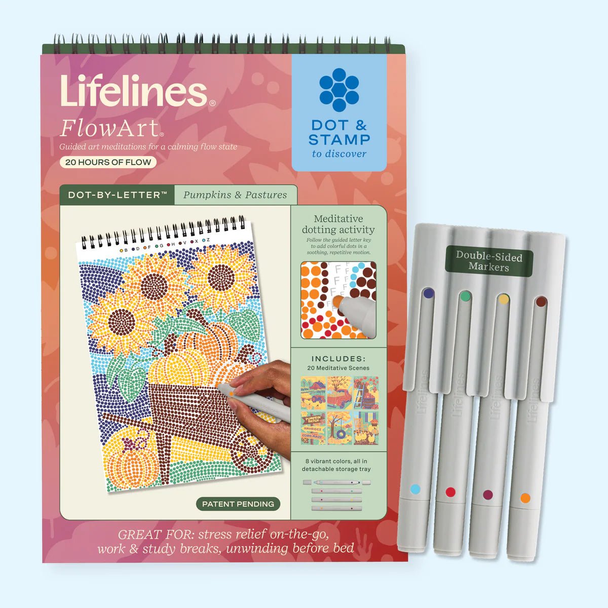 Lifelines FlowArt: Dot-by-Letter, Pumpkins & Pastures