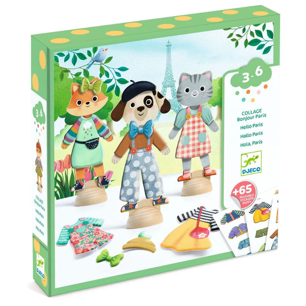 Djeco Bonjour Paris Collage Craft Kit
