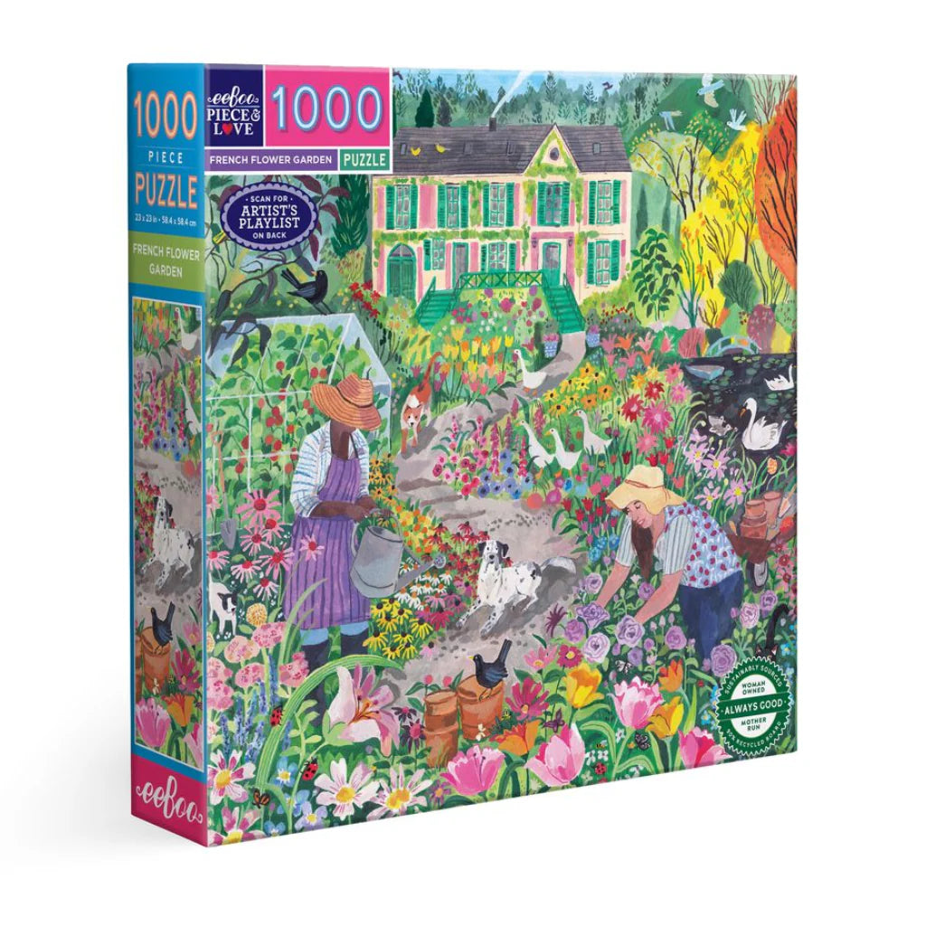 French Flower Garden 1000 Piece Puzzle