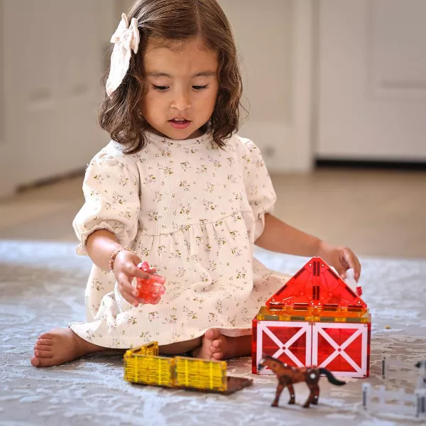 MagnaTiles Farm Animals Building Set